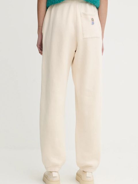 American Vintage spodnie dresowe damskie kolor beżowy gładkie FIK05A