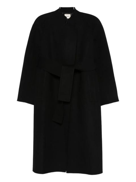 KHAITE belted wool coat - Black