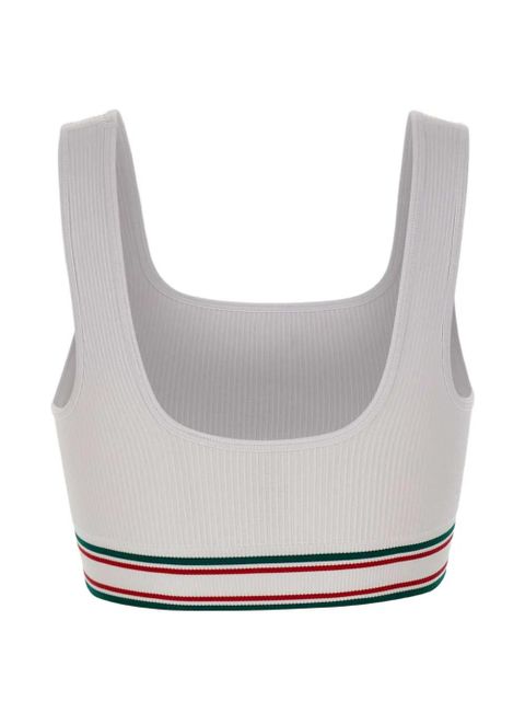 Casablanca ribbed striped sports bra - White - zdjęcie produktu nr 2