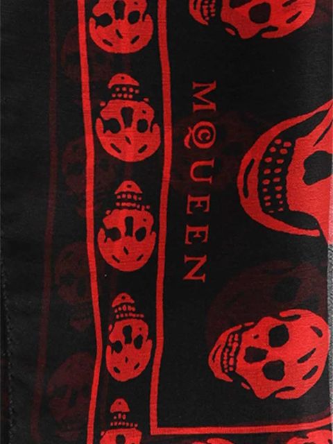 Alexander McQueen Skull-print scarf - Black - zdjęcie produktu nr 2