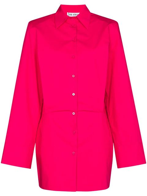 The Attico wide-sleeve cotton shirt dress - Pink - zdjęcie produktu nr 1