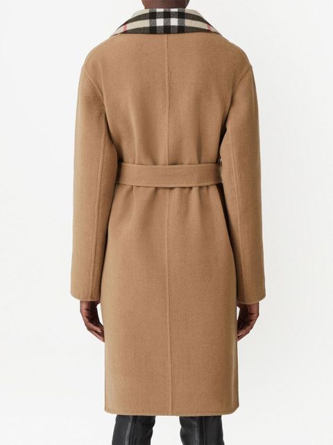 Burberry reversible check wool coat - Neutrals
