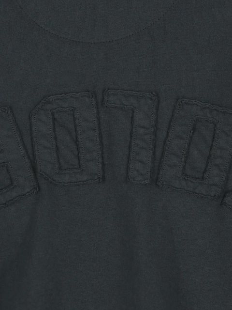 Golden Goose embroidered cotton T-shirt - Black