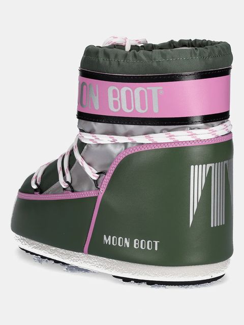 Moon Boot śniegowce MB ICON LOW SPACE RACING kolor zielony 80D1409650 GH01