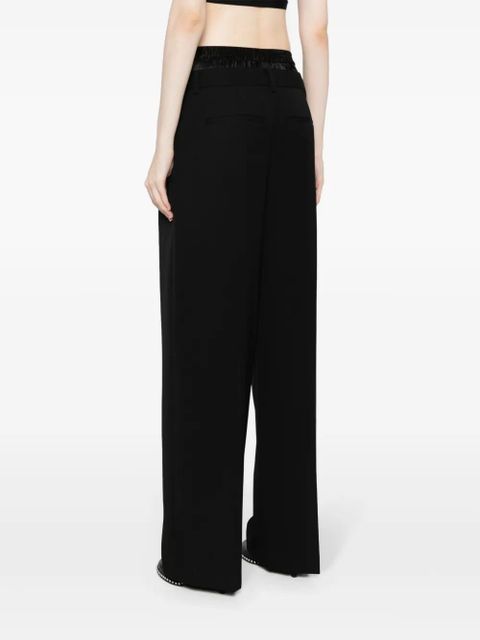 Alexander Wang layered-design wool trousers - Black