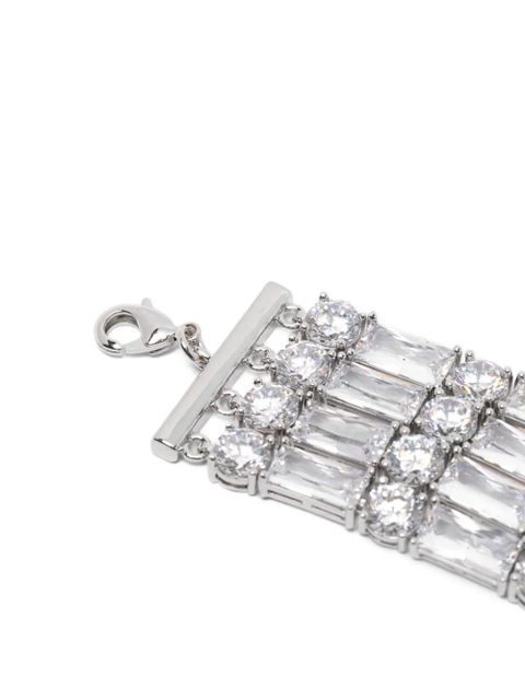 Self-Portrait crystal choker - Silver