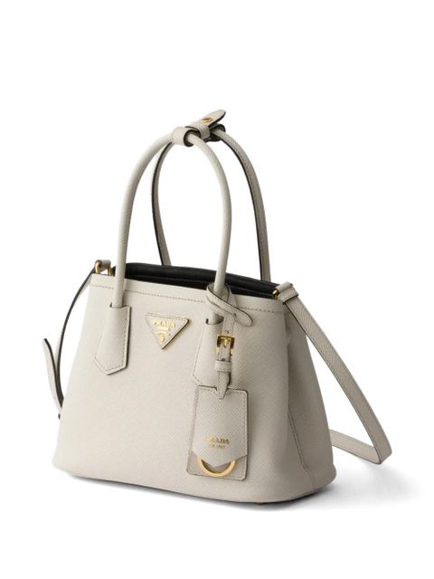 Prada Double Saffiano leather mini-bag - Neutrals