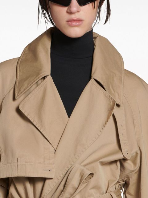 Balenciaga deconstructed-design trench coat - Neutrals