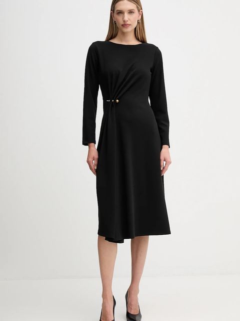 Sandro Ferrone sukienka kolor czarny midi rozkloszowana S31YBFPONY - zdjęcie produktu nr 1