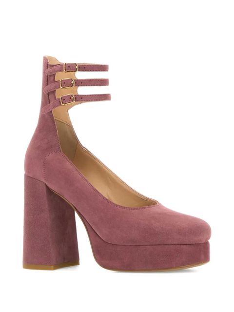 Chloé 100mm triple-buckle platform pumps - Pink - zdjęcie produktu nr 2
