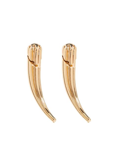 Tory Burch ribbed claw earrings - Gold - zdjęcie produktu nr 1