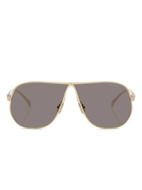 Miu Miu Eyewear pilot-frame sunglasses - Gold - zdjęcie produktu nr 1