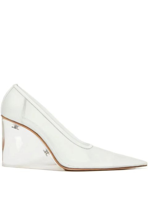 Sportmax 90mm leather wedge platforms - White - zdjęcie produktu nr 1