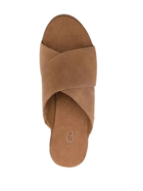 UGG braided wedge-heel sandals - Brown