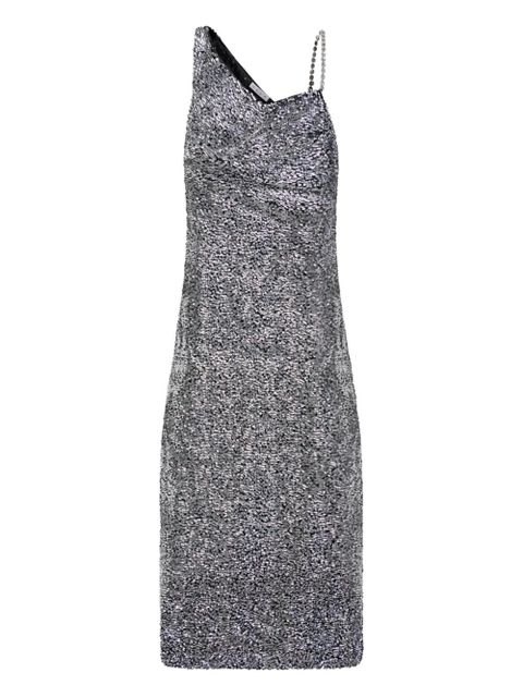 AREA crystal-strap sequin gown - Silver - zdjęcie produktu nr 1