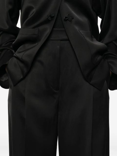 Róhe high-waist satin trousers - Black