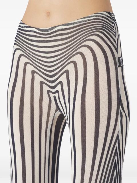 Jean Paul Gaultier elasticated morphing-stripes trousers - White - zdjęcie produktu nr 2
