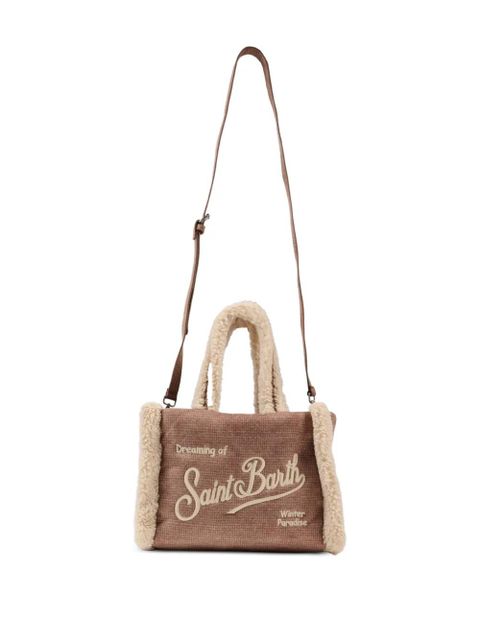 MC2 Saint Barth embroidery faux-fur bag - Brown
