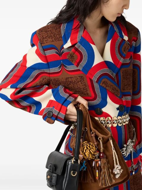 Miu Miu Trick suede tote bag - Brown