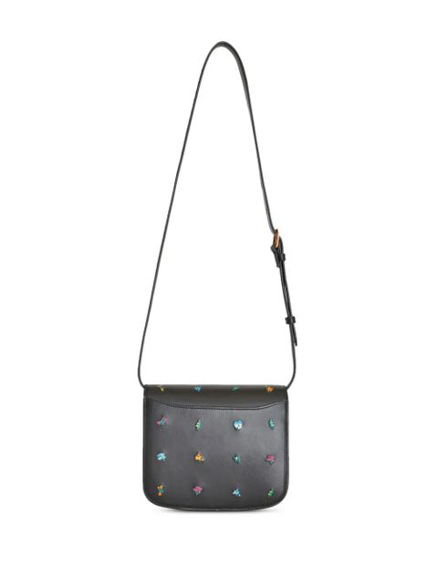 ETRO small Essential floral-embroidered shoulder bag - Black