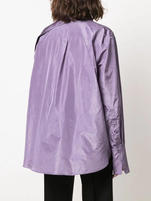 Valentino Garavani tied-neck silk shirt - Purple