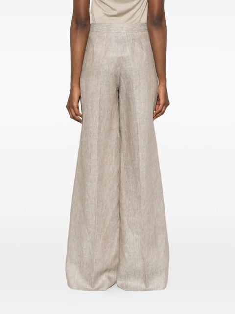 Max Mara Herringbone linen twill trousers - Neutrals