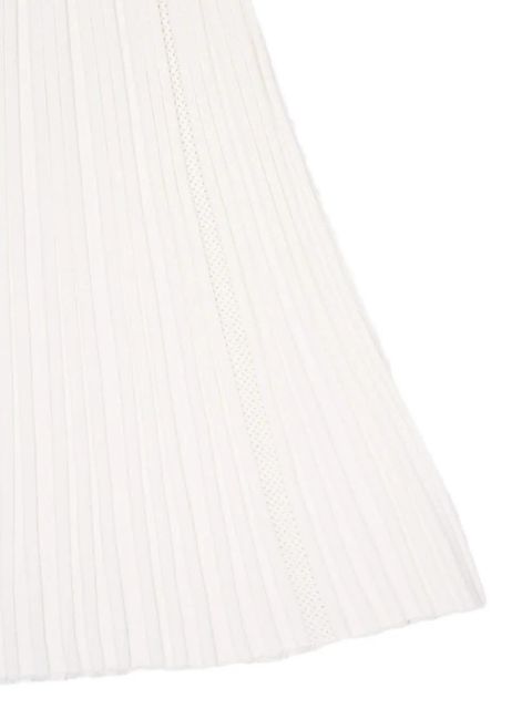 Balmain pleated knitted maxi skirt - White