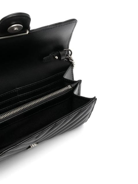 PINKO Love One quilted wallet-on-chain - Black