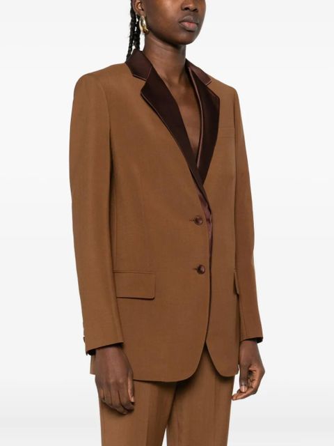 FENDI satin-lapel jacket - Brown