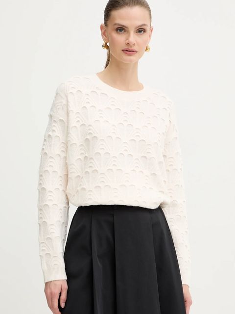 Morgan sweter damski kolor beżowy lekki MEDINE - zdjęcie produktu nr 1