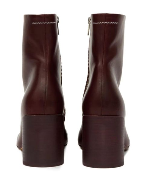 MM6 Maison Margiela 70mm Anatomic Stitch ankle boots - Brown - zdjęcie produktu nr 2