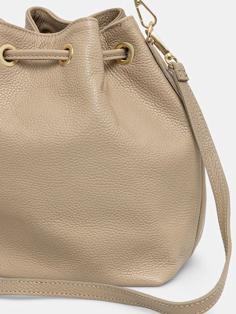 Answear.LAB torebka skórzana kolor beżowy