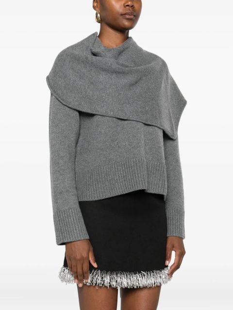 Simkhai scarf-detail sweater - Grey - zdjęcie produktu nr 2