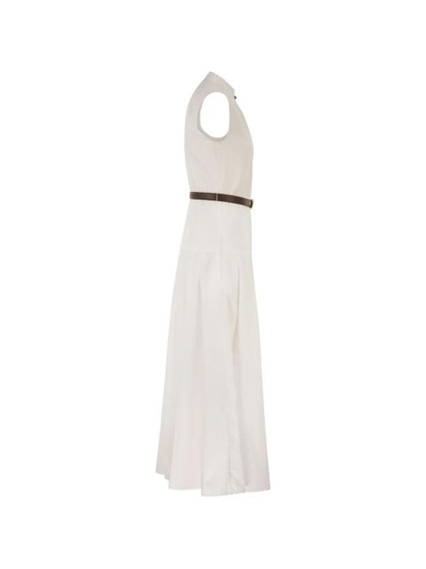 Max Mara belted maxi dress - White