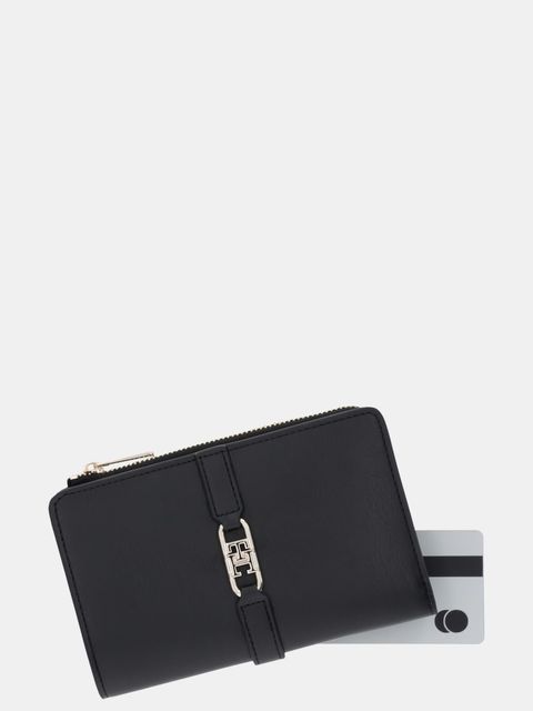 Tommy Hilfiger portfel damski kolor czarny AW0AW17752