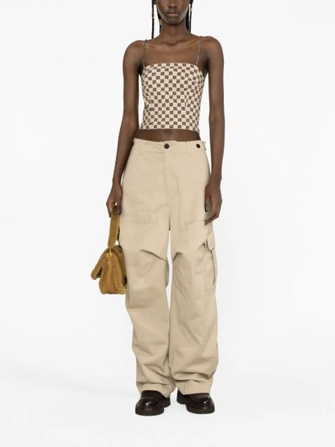 MISBHV chain-embellished monogram top - Neutrals - zdjęcie produktu nr 2