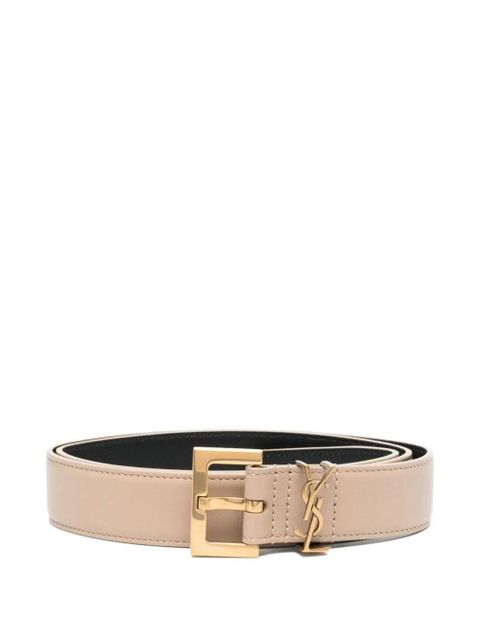 Saint Laurent monogram logo belt - Neutrals - zdjęcie produktu nr 1