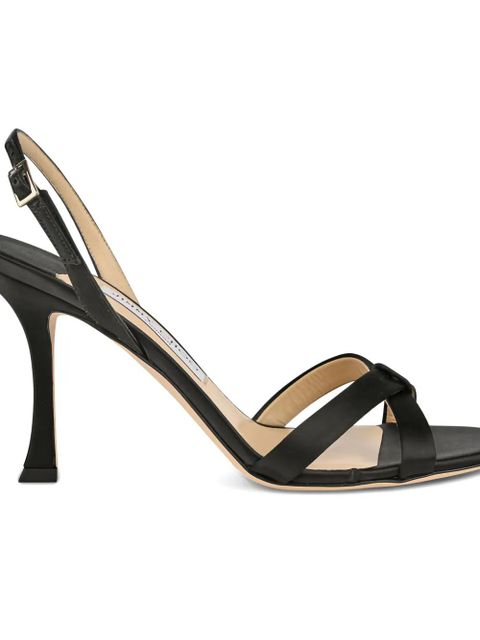 Jimmy Choo leather slingback sandals - Black - zdjęcie produktu nr 2