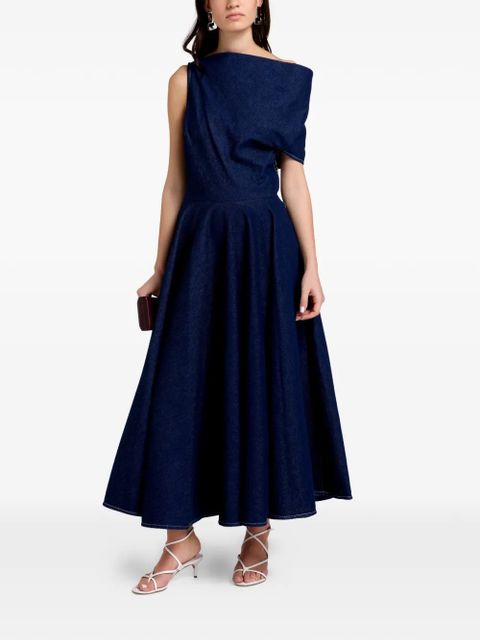 Marques'Almeida one-shoulder A-line midi dress - Blue - zdjęcie produktu nr 1