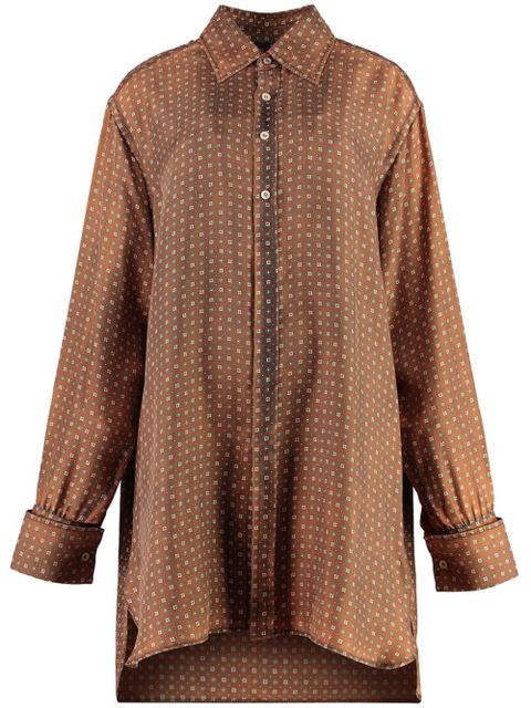 Maison Margiela geometric-print shirt - Brown