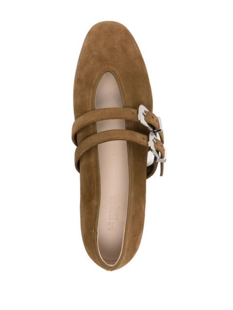 Le Monde Beryl Claudia suede ballerina shoes - Neutrals