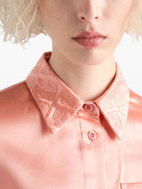 Prada embroidered collar shirt - Orange - zdjęcie produktu nr 2