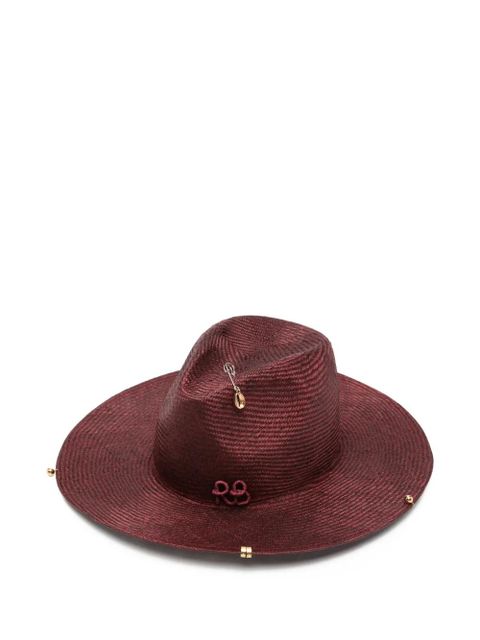 Ruslan Baginskiy chain-strap fedora hat - Red - zdjęcie produktu nr 1