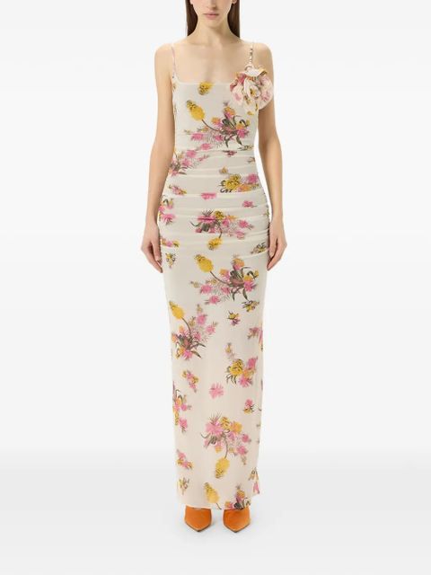 Blumarine floral flower dress - Neutrals