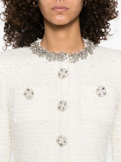 Self-Portrait embellished-buttons cardigan - Neutrals