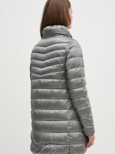 Geox kurtka puchowa damska kolor srebrny przejściowa W4625D-T3154-F9822
