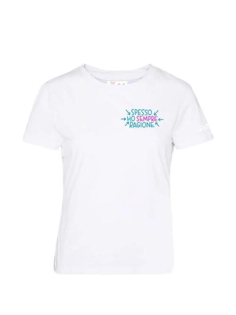 MC2 Saint Barth Emilie chest-letter T-shirt - White - zdjęcie produktu nr 1