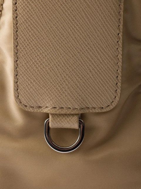 Prada logo-plaque shoulder bag - Neutrals
