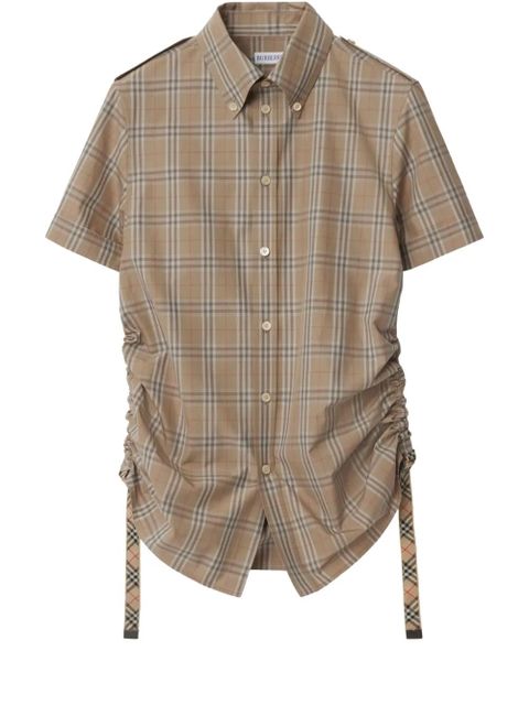 Burberry checkered cotton shirt - Neutrals