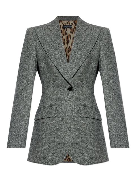 Dolce & Gabbana single-button tweed jacket - Grey - zdjęcie produktu nr 1